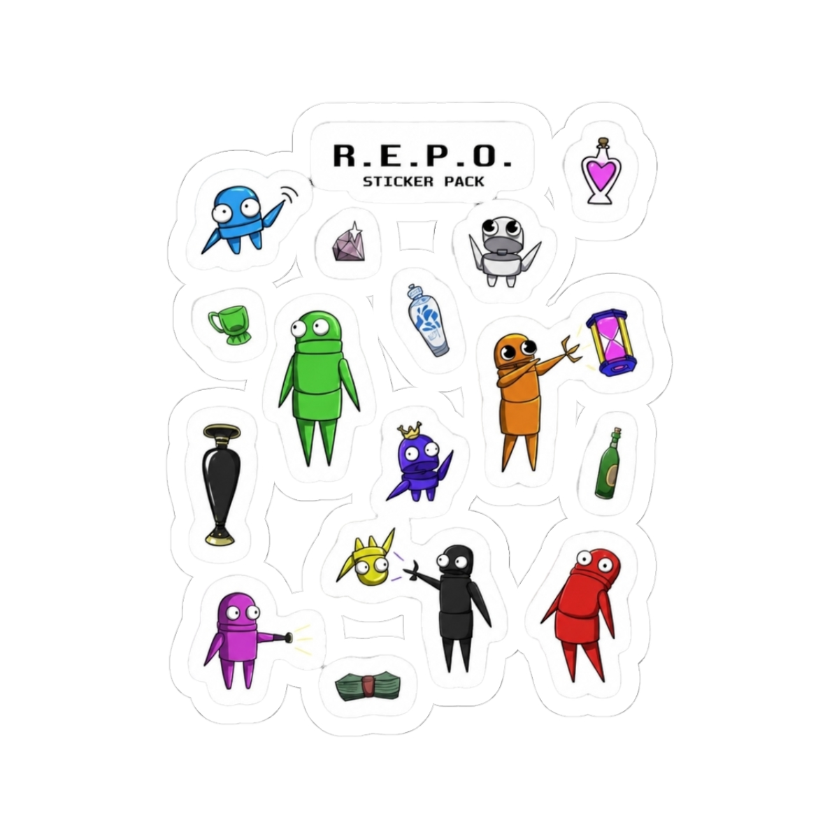 R.E.P.O. Robots sticker pack - Official stickers merchandise