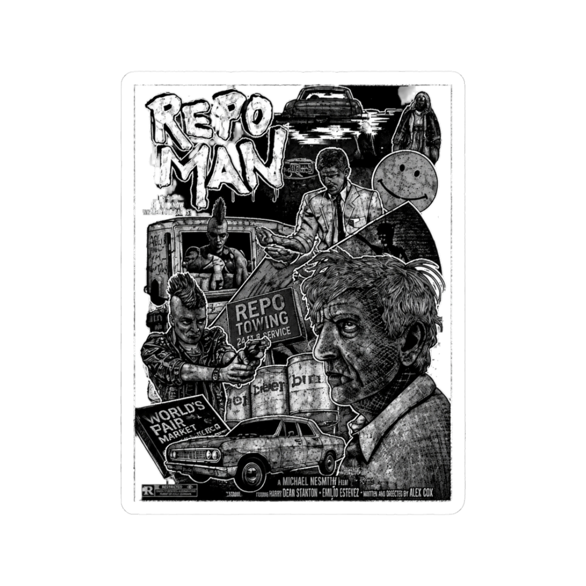 Repo Man - DISTRESSED Sticker | R.E.P.O - Official stickers merchandise