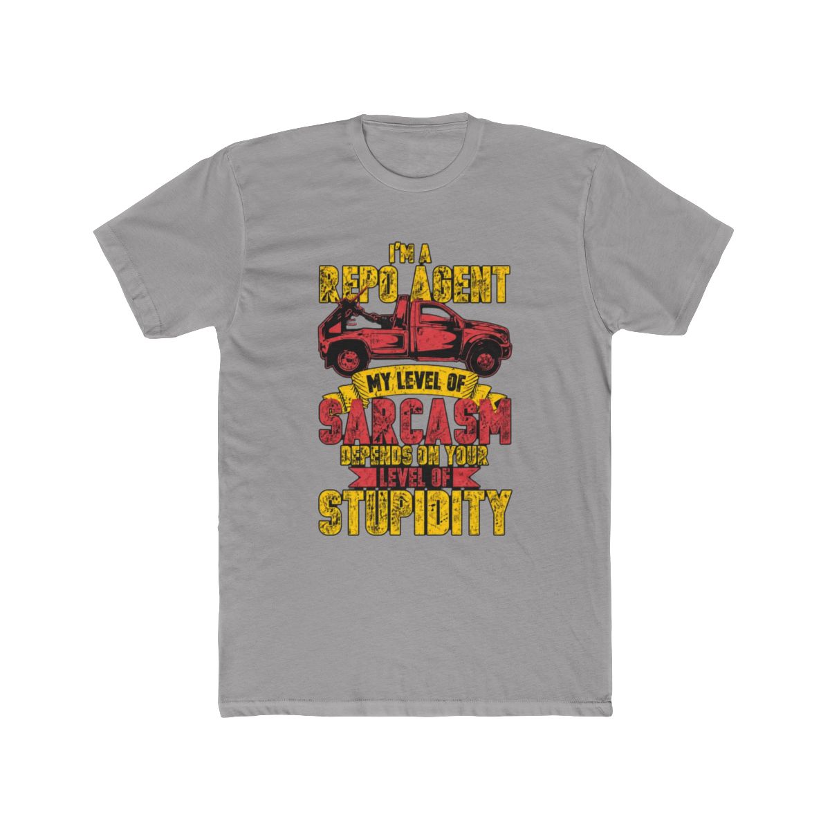 Repo Agent Clothing for Work with Yellow Text T Shirt | R.E.P.O - Official t-shirts merchandise