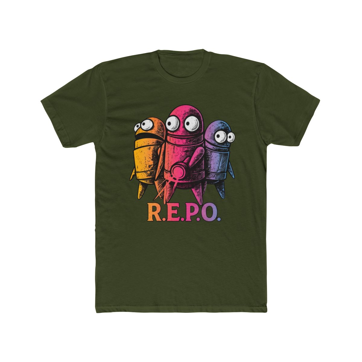 R.E.P.O. Game Inspired Shirt, Indie Horror Co-Op Gamer Tee, Dark Sci-Fi Survival Game Aesthetic, Repo Gaming Gift - alternate angle 4, merchandise
