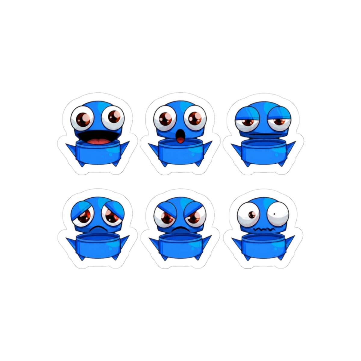 REPO Robot Emotion Stickers - Blue | R.E.P.O - Official stickers merchandise
