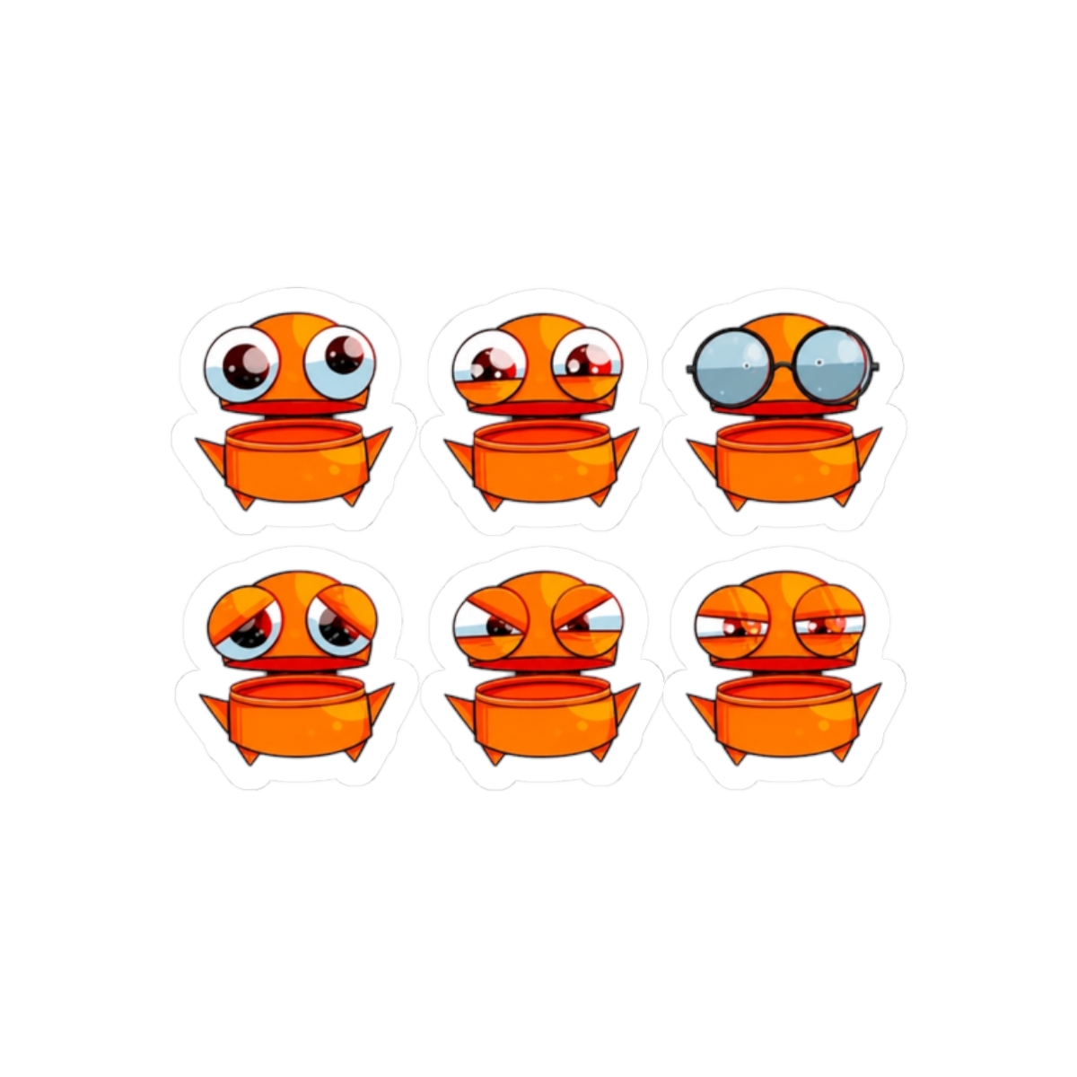 REPO Robot Emotion Stickers - Orange | R.E.P.O - alternate angle 3, merchandise