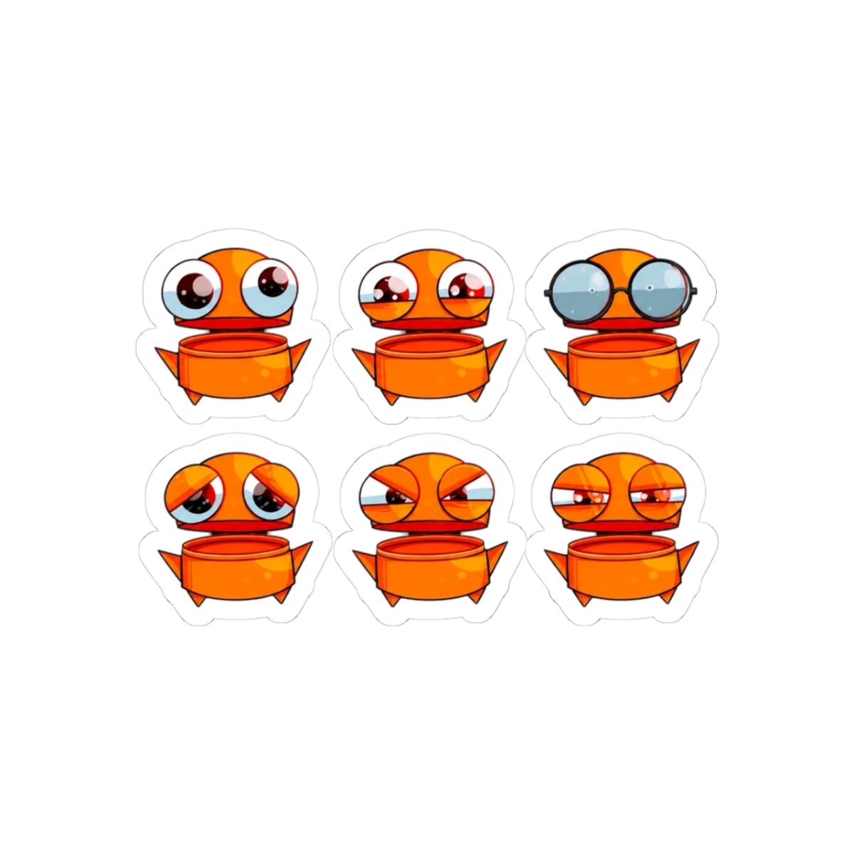 REPO Robot Emotion Stickers - Orange | R.E.P.O - Official stickers merchandise